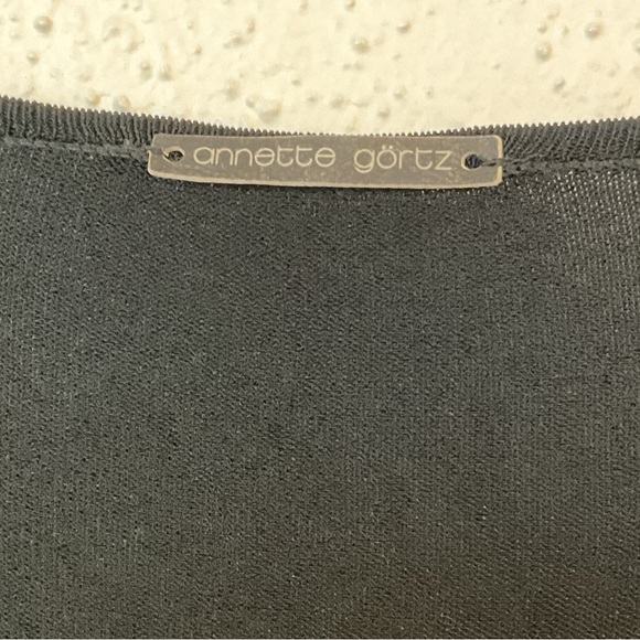 Annette Gortz Black Zipper Sleeve Dress Size Large - Picture 5 of 8